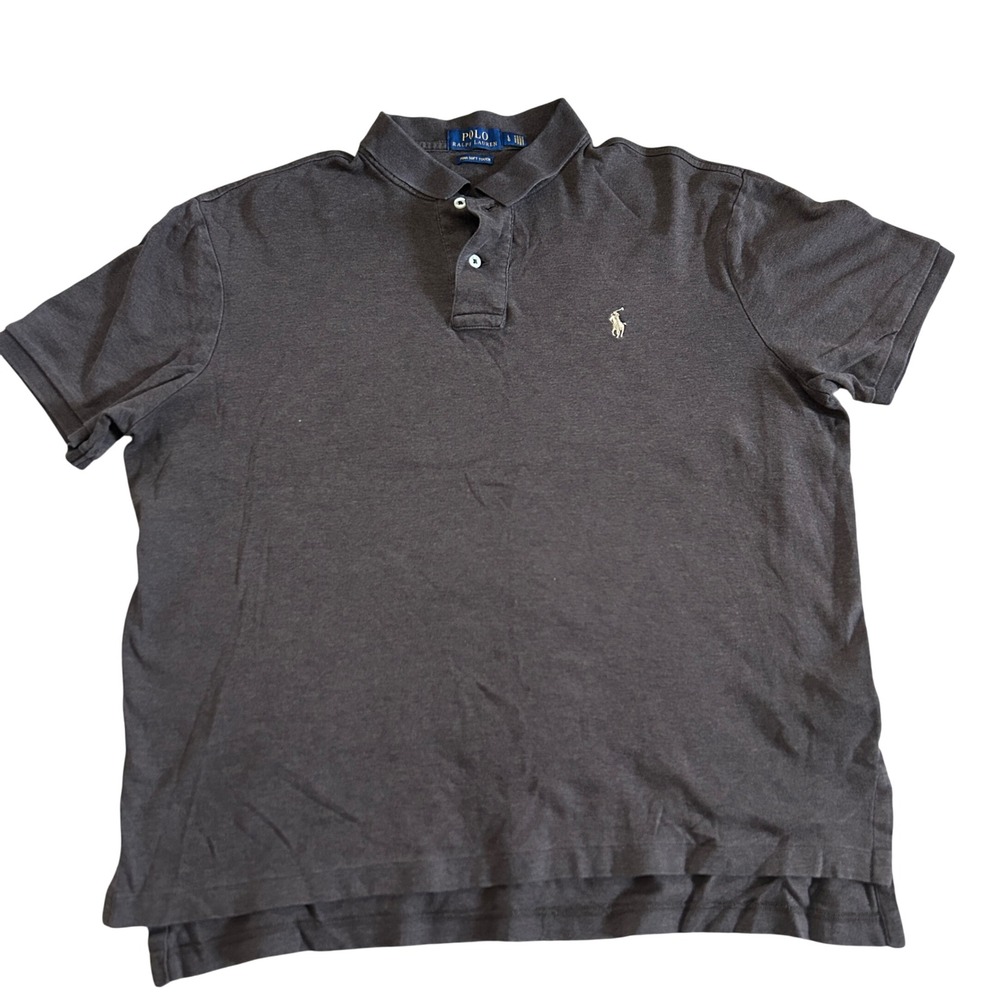 Polo Ralph Lauren Polo Shirt Mens L Brown Soft Touch Preppy dadcore golf